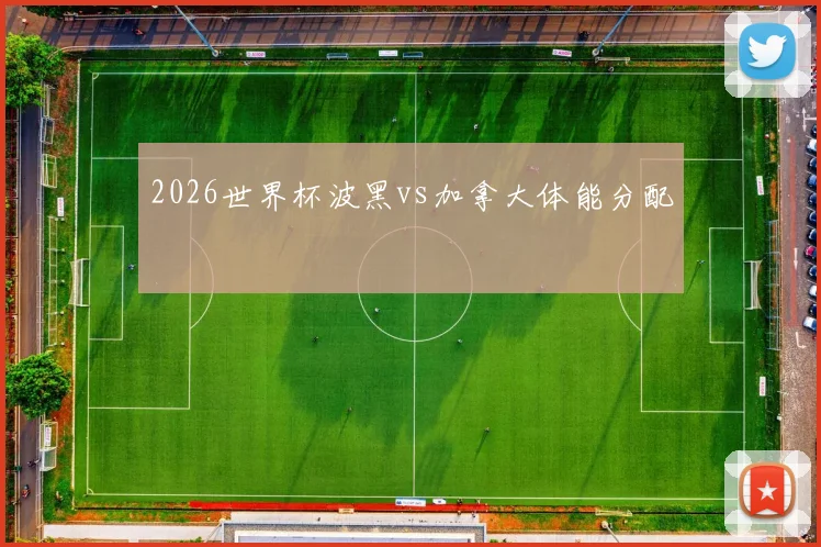 2026世界杯波黑vs加拿大体能分配